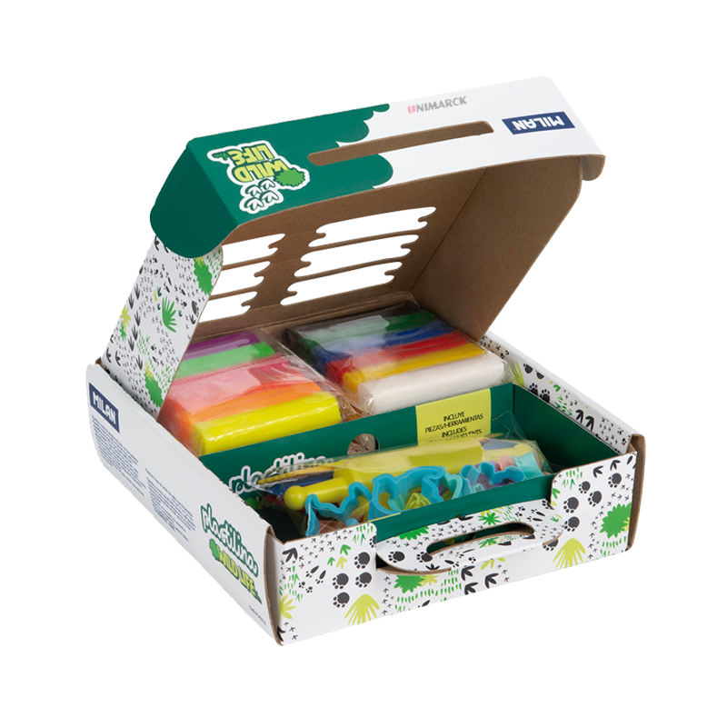 Kit De Plastilina 12 Colores Con Moldes Y Rodillo – 650 G, Masa Secado Al Aire, No Tóxica, Para Niños De 3 A 10 Años (Genio Kids)